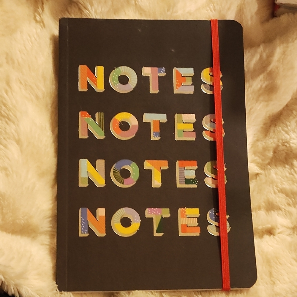 Colorful Notes Journal with Red Elastic Band